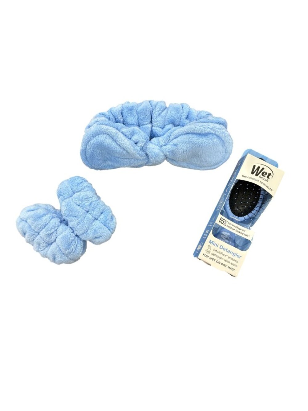 Wet Brush Mini Detangler & Gnarly Charley Skincare Headband With Wristbands Set